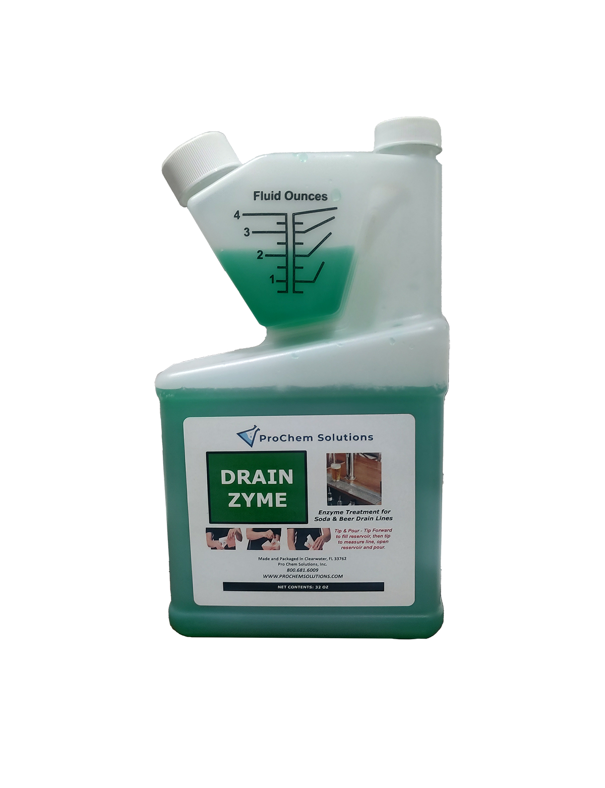 Drain Zyme, 32 Oz, Tip n' Pour